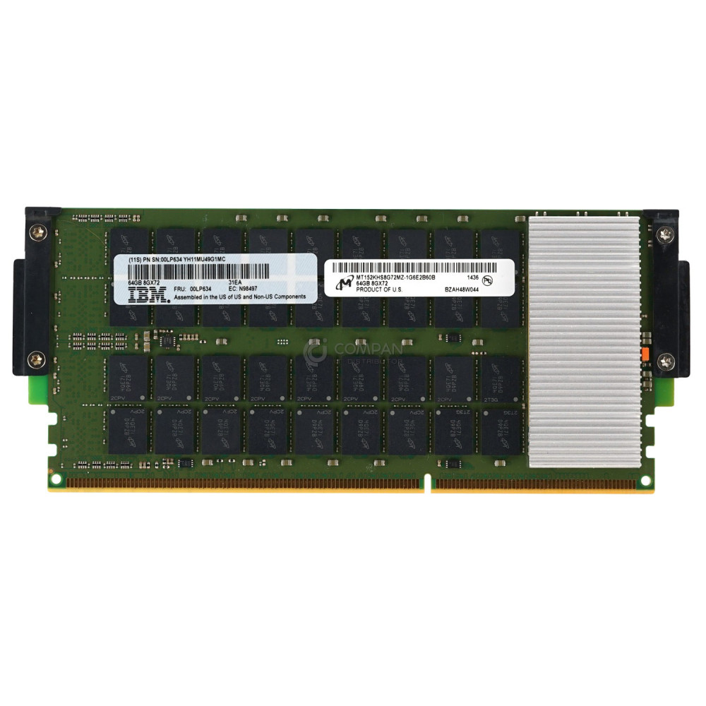 00LP634 IBM DDR3 64GB PC3-12800 1600MHZ CDIMM FOR S822 PSERIES POWER8